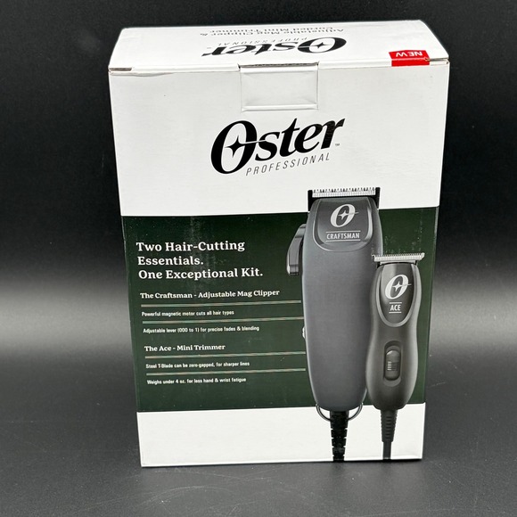 Oster Professional Craftsman & Ace Combo Kit Hair Clipper Mini Trimmer Black - Picture 2 of 6